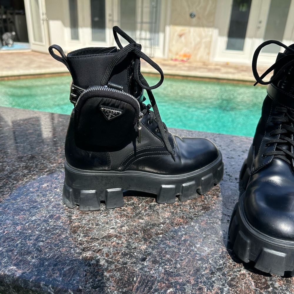 Prada Black Combat Boots - Picture 2 of 13